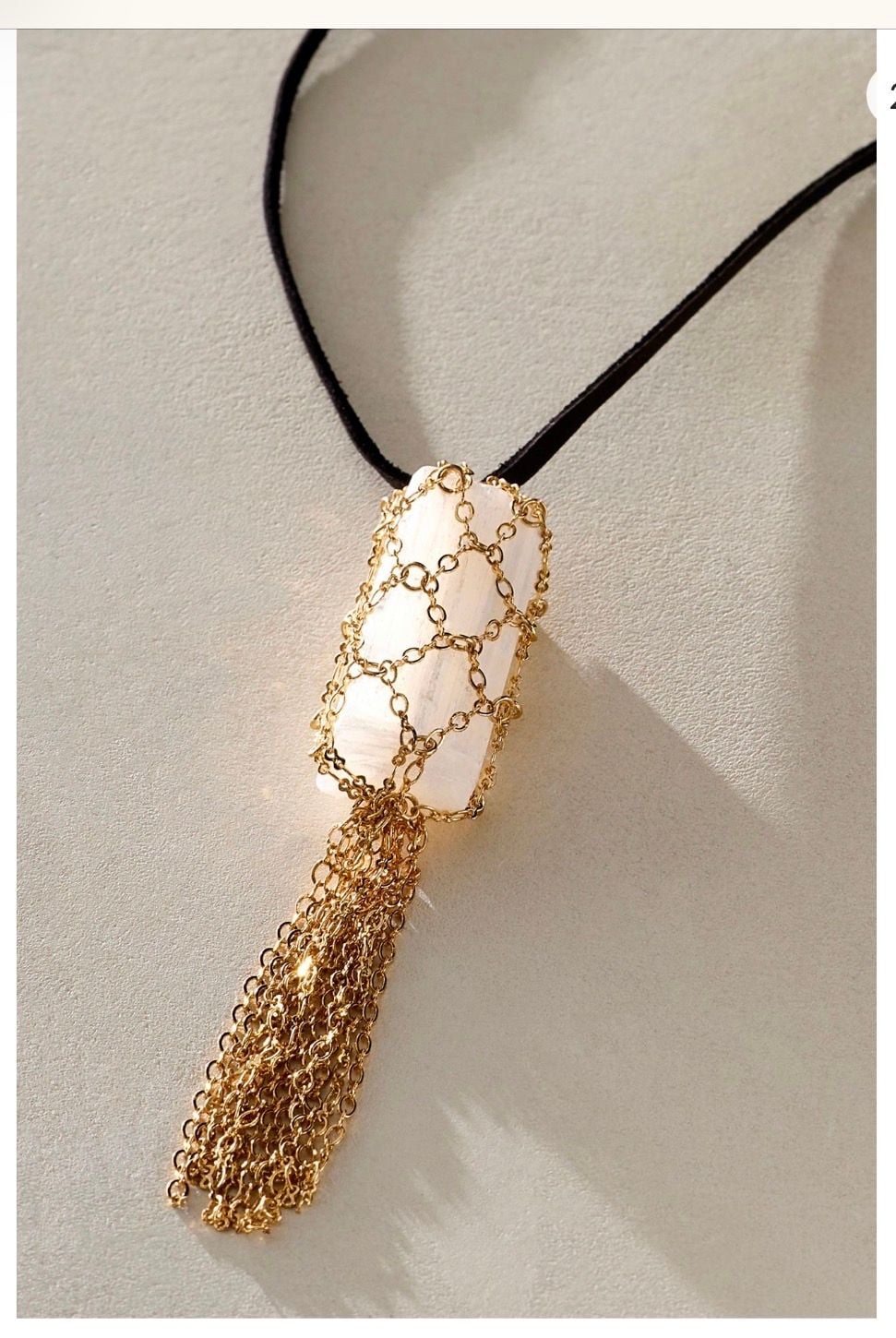 Free People Shell Gold Fishnet Necklace 4