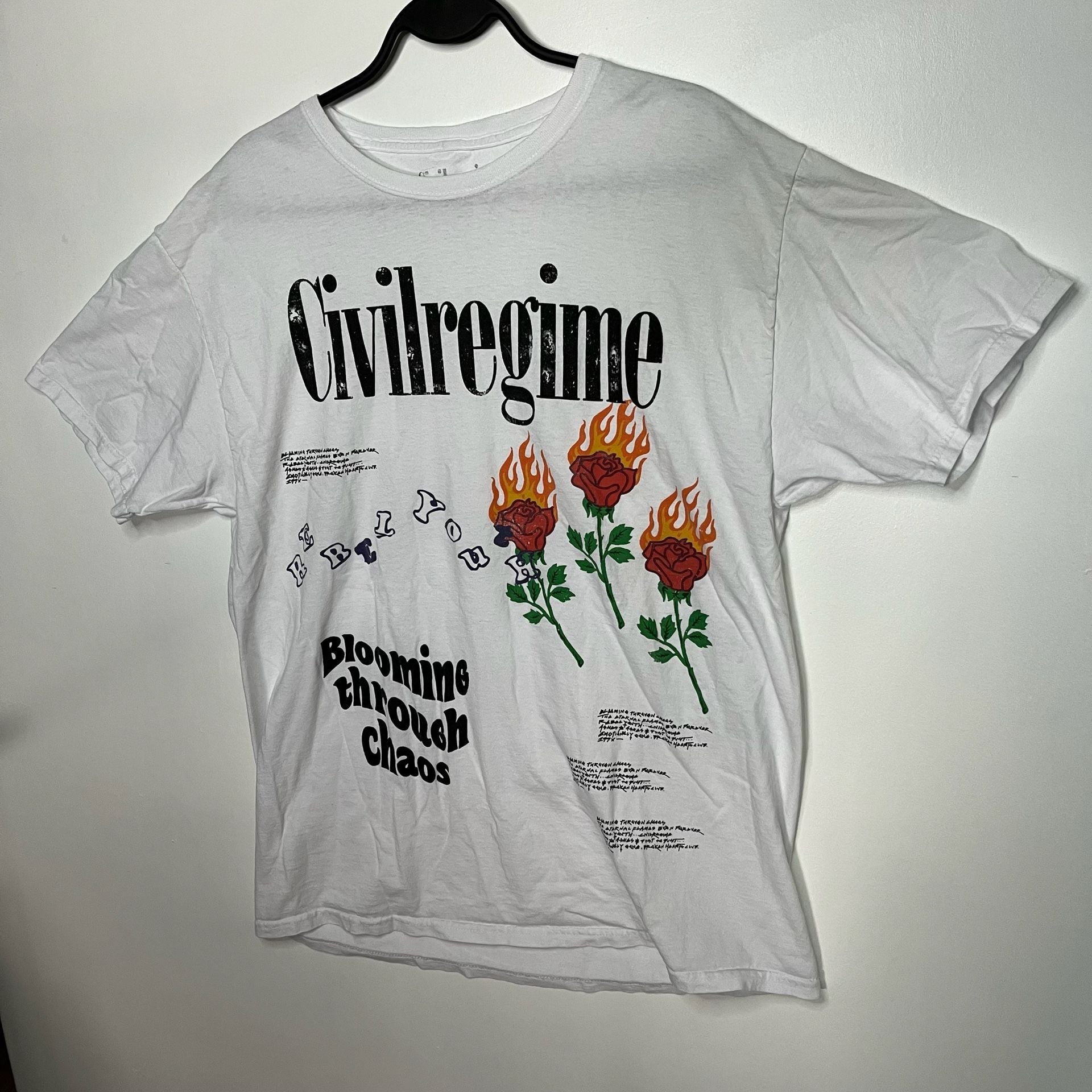 Civil Regime Blooming Through Chaos Graphic T-Shirt White Rebel Youth 7