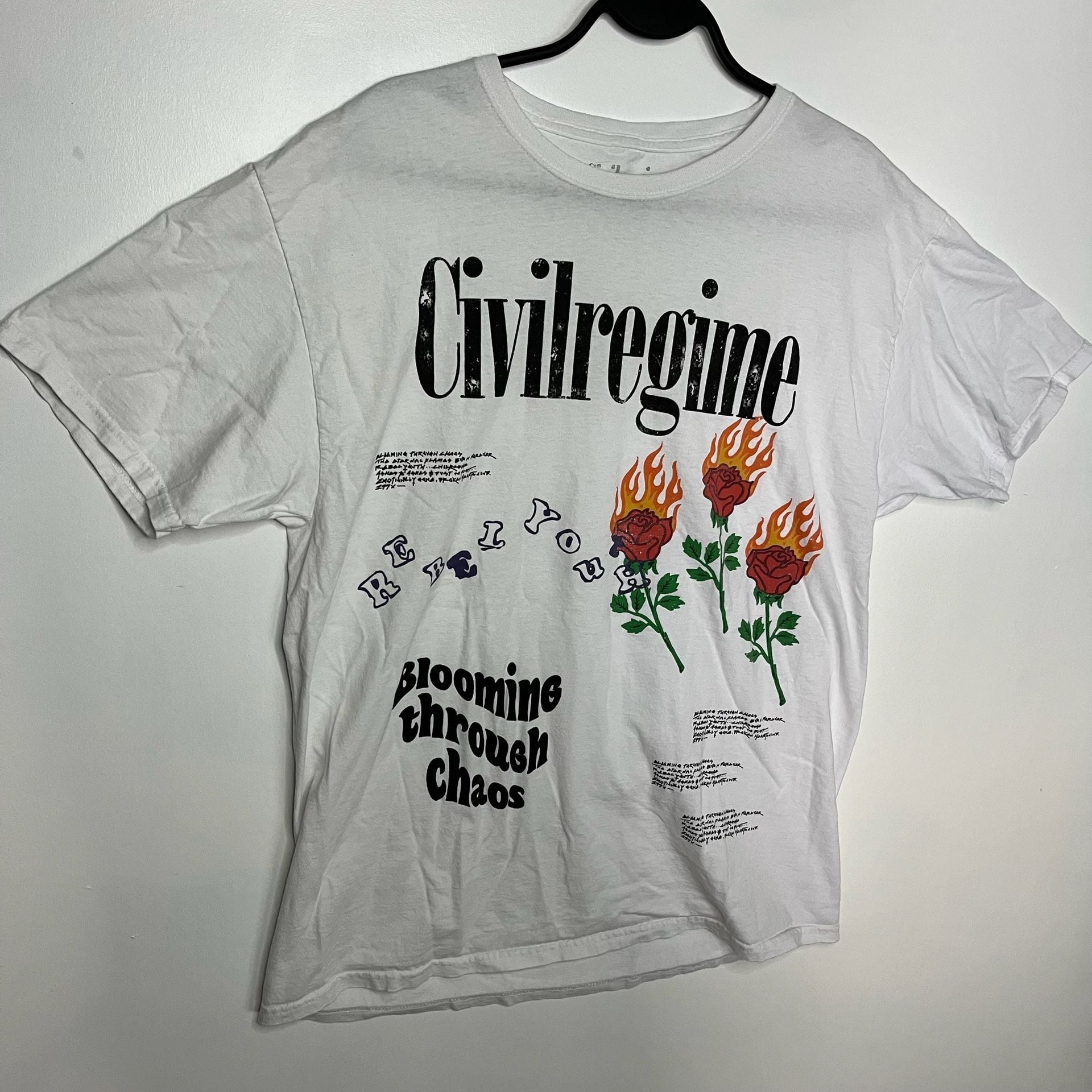 Civil Regime Blooming Through Chaos Graphic T-Shirt White Rebel Youth 8