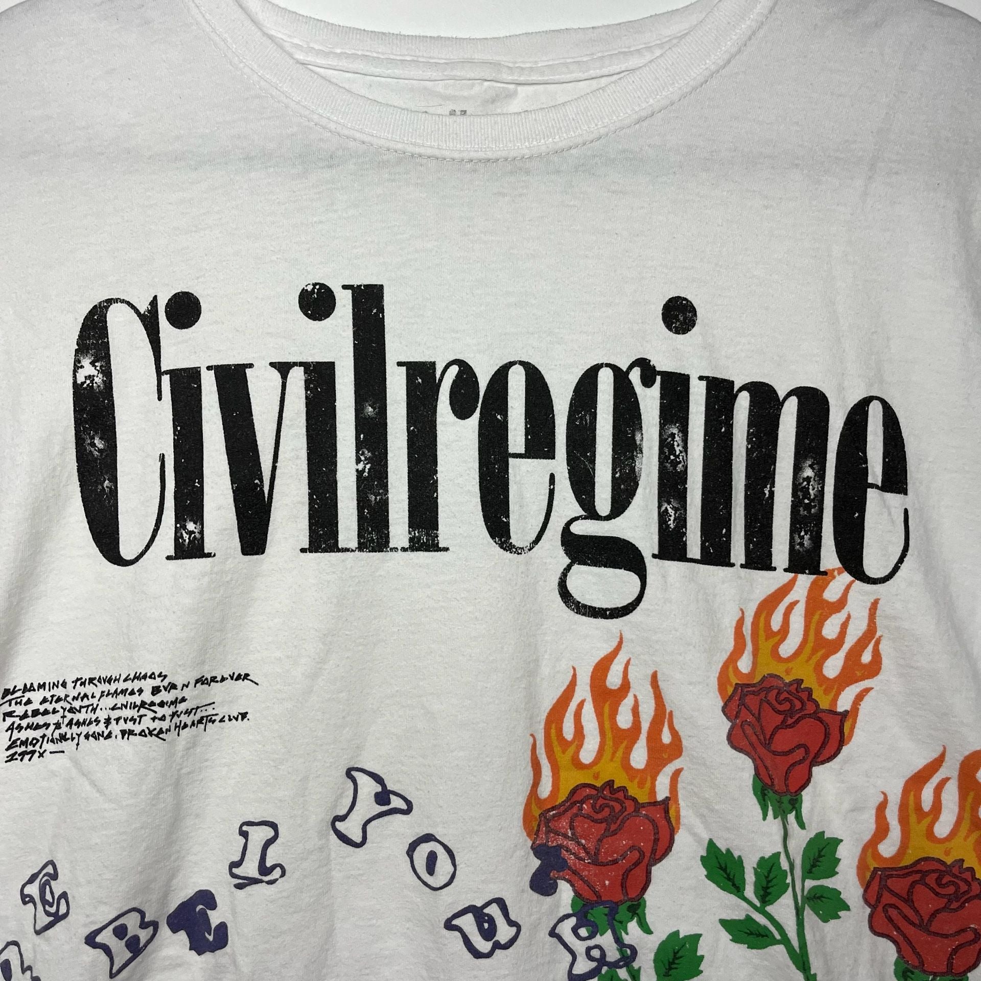 Civil Regime Blooming Through Chaos Graphic T-Shirt White Rebel Youth 12