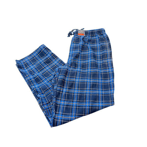 St. John's Bay Men's Blue Plaid Flannel Sleepwear Pajama Pants Size Large