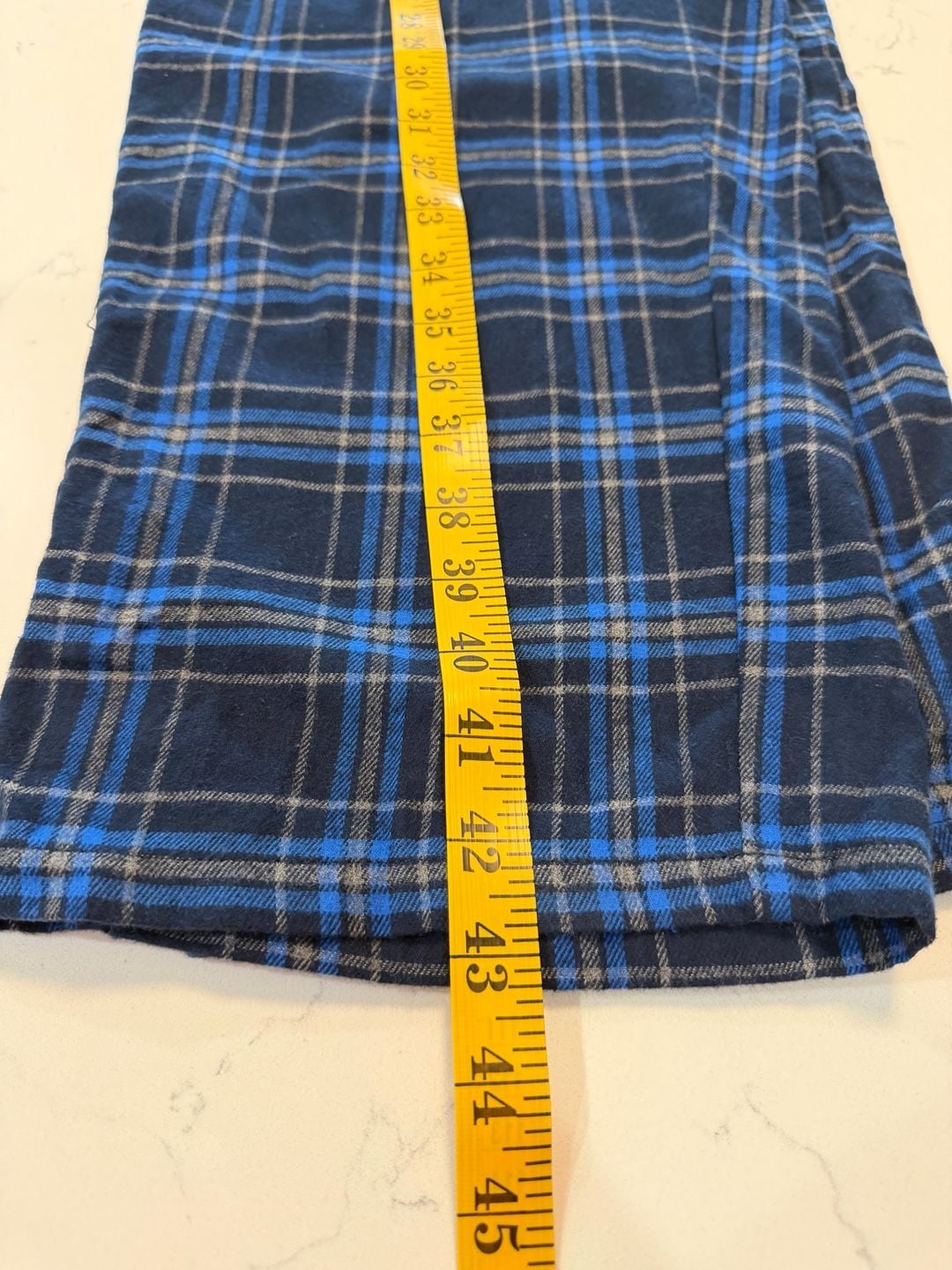 St. John's Bay Men's Blue Plaid Flannel Sleepwear Pajama Pants Size Large 7