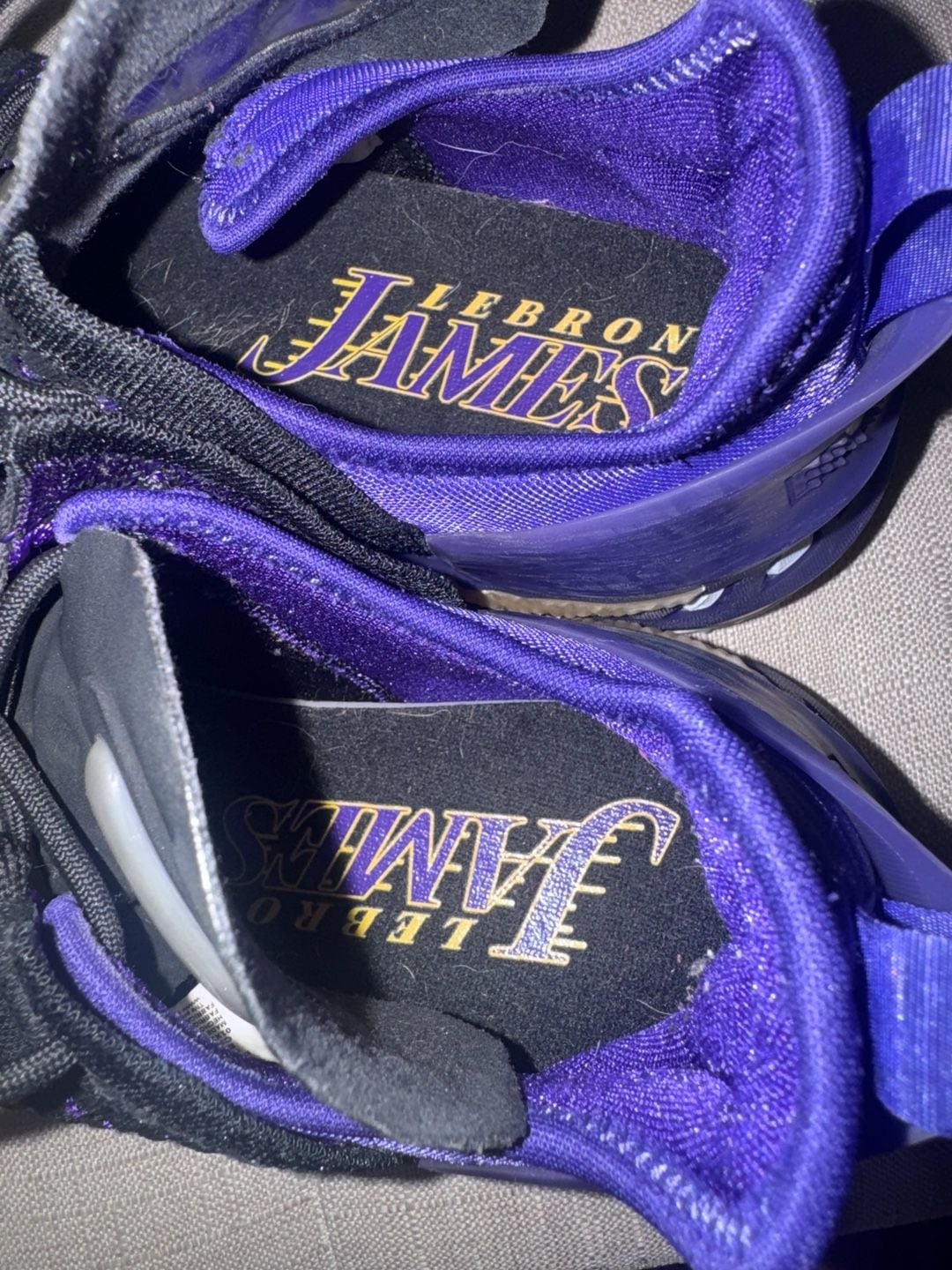 Nike LeBron 18 Lakers Basketball Shoes Black Psychic Purple Gold 6
