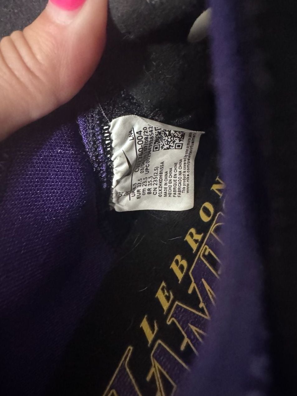 Nike LeBron 18 Lakers Basketball Shoes Black Psychic Purple Gold 8