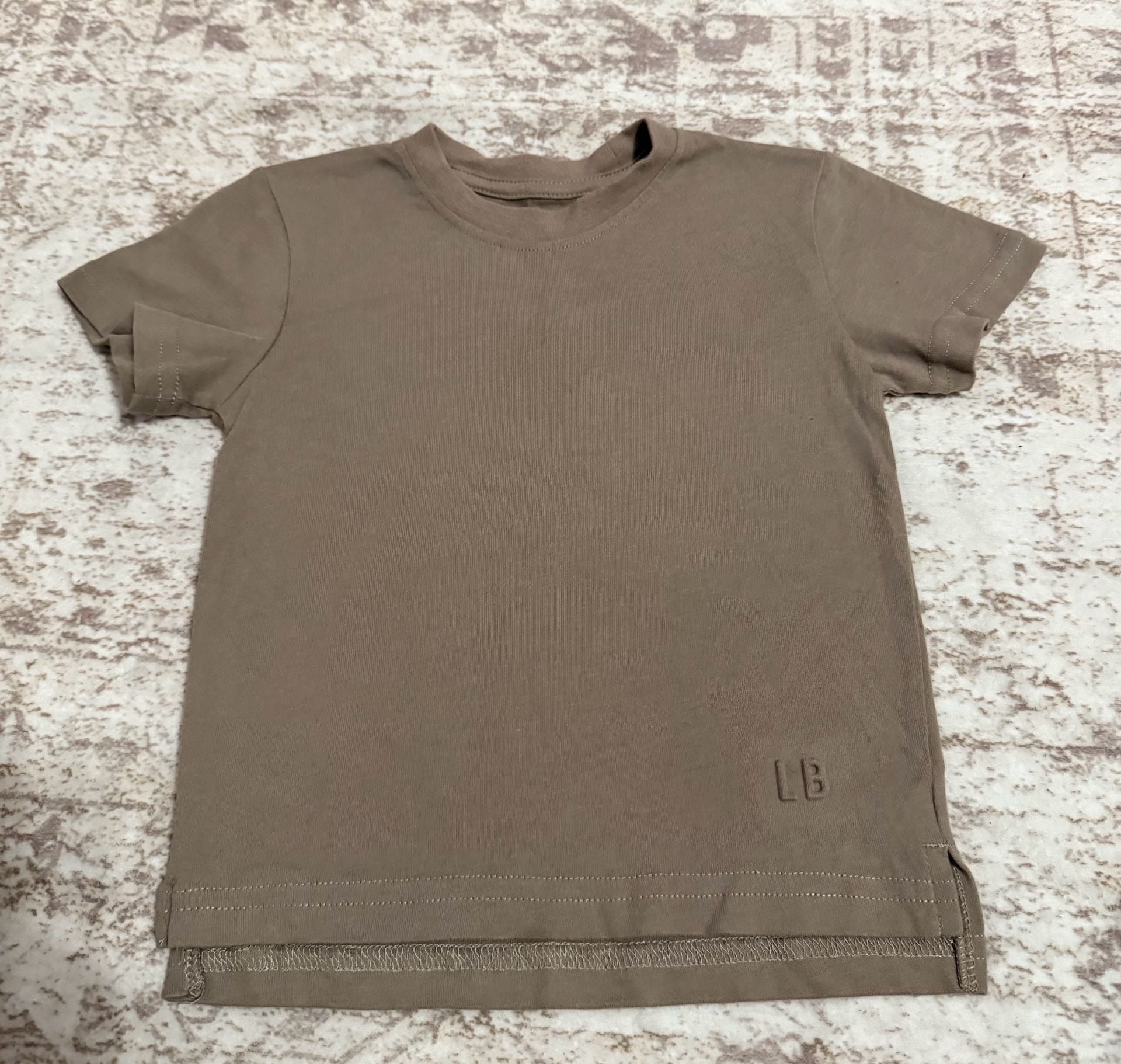 2 tees- Little Bipsy Brown Elevated Tee with LB Logo size 18-24m 2