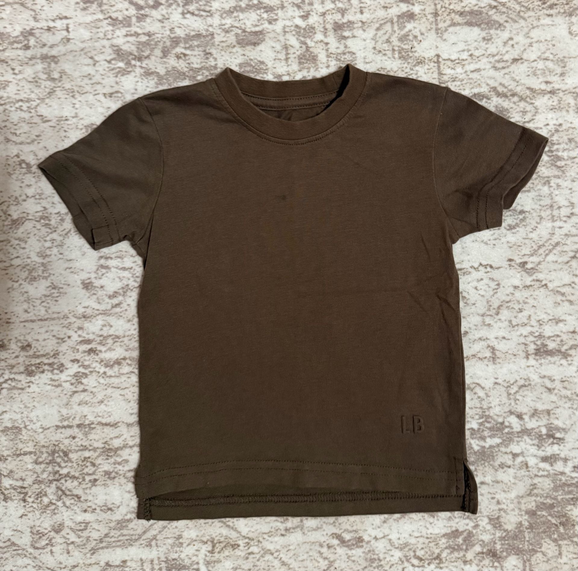 2 tees- Little Bipsy Brown Elevated Tee with LB Logo size 18-24m 3