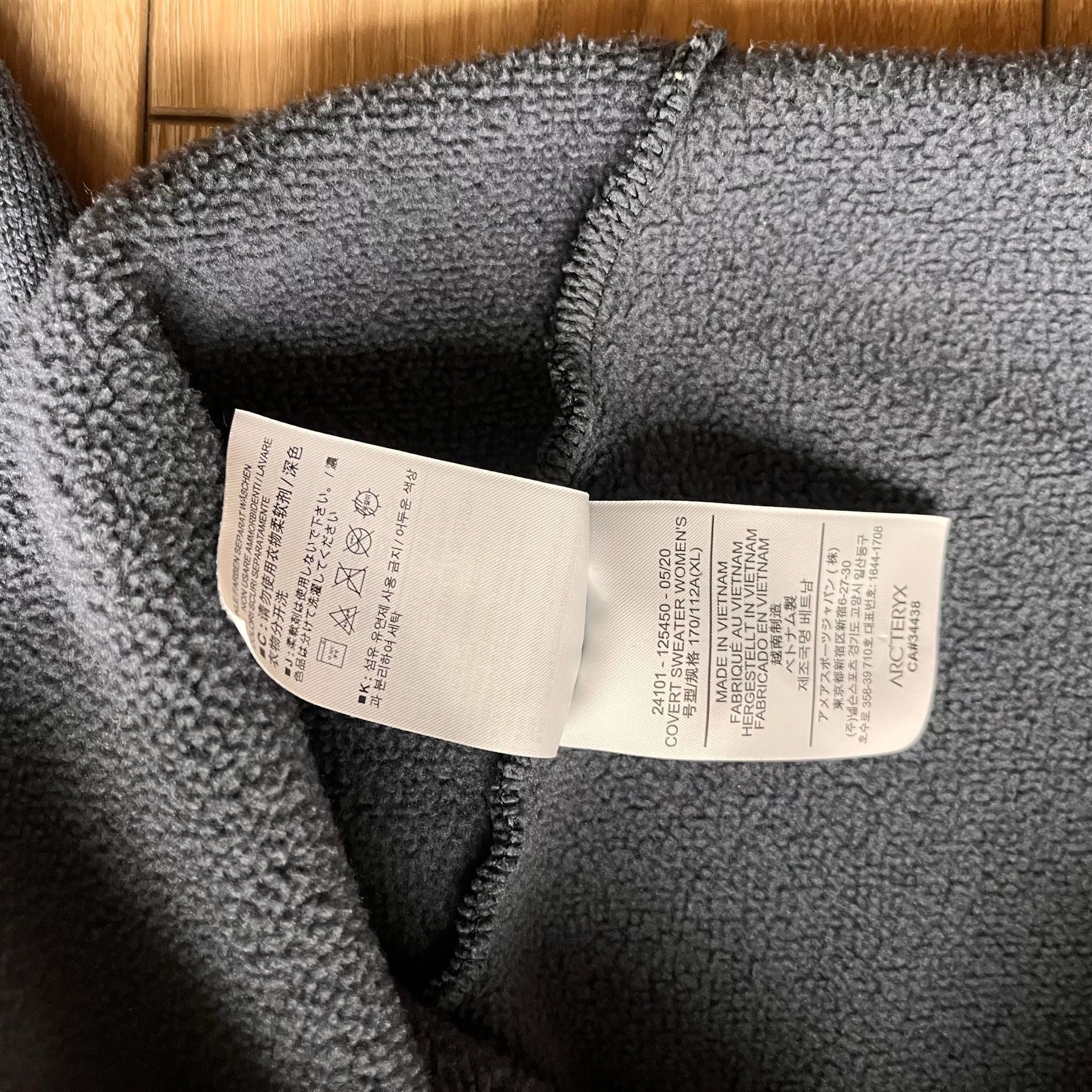Arc'teryx Covert Sweater Women's Fleece Crewneck Pocket Grey Size XL 4