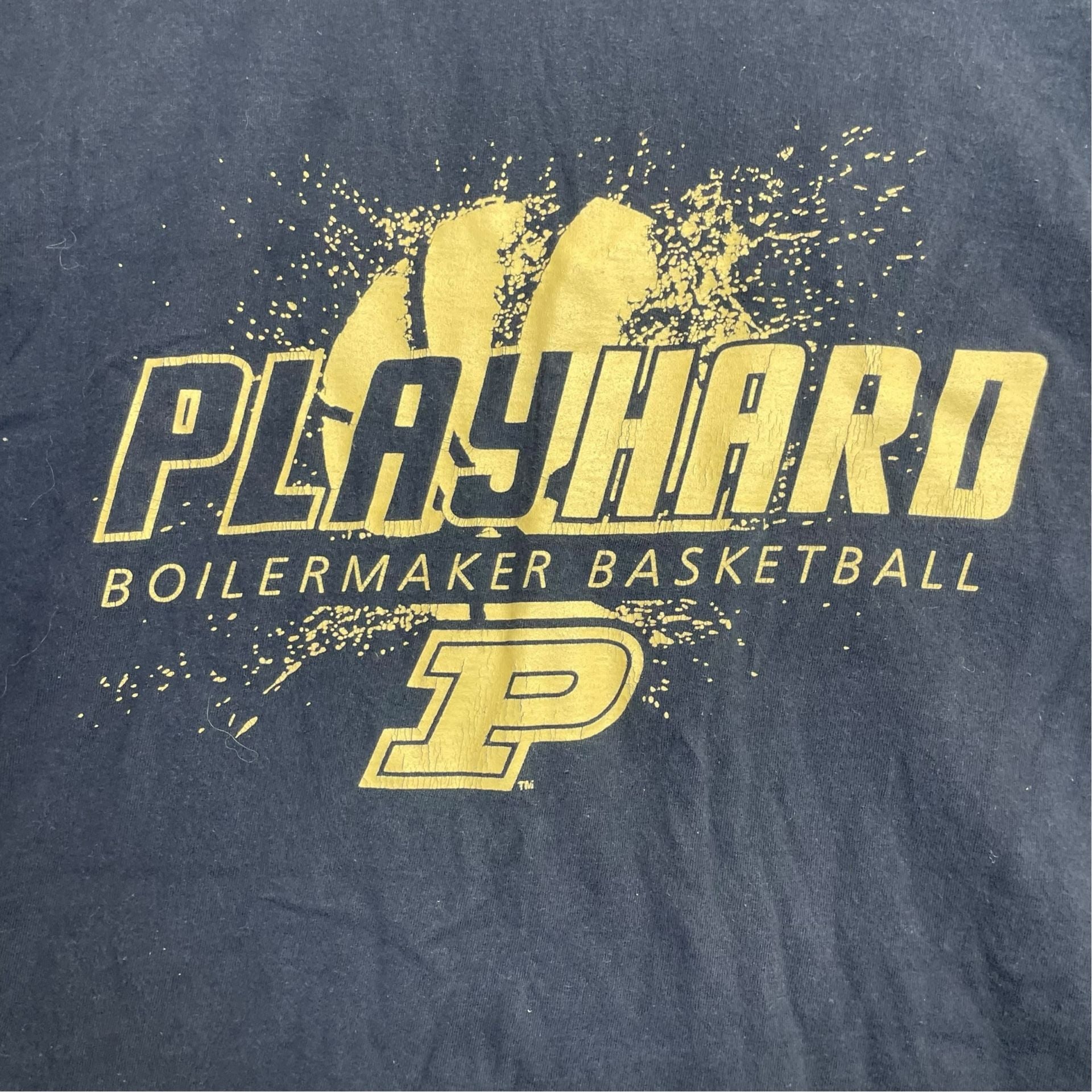 Purdue Boilermakers Basketball Jerzees T-Shirt Black Gold Men’s XL 3