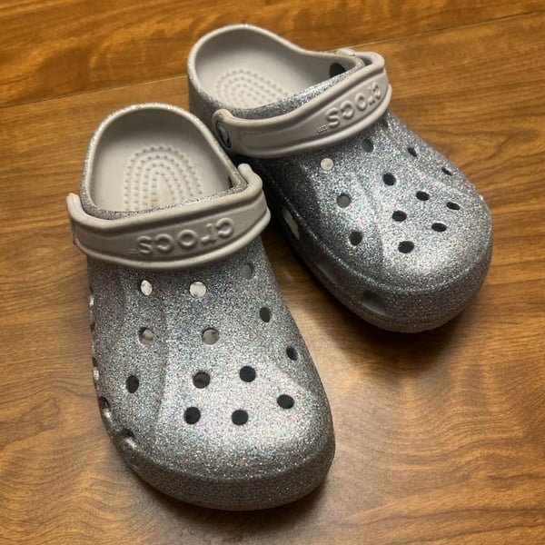 Crocs Classic Glitter Clog Silver