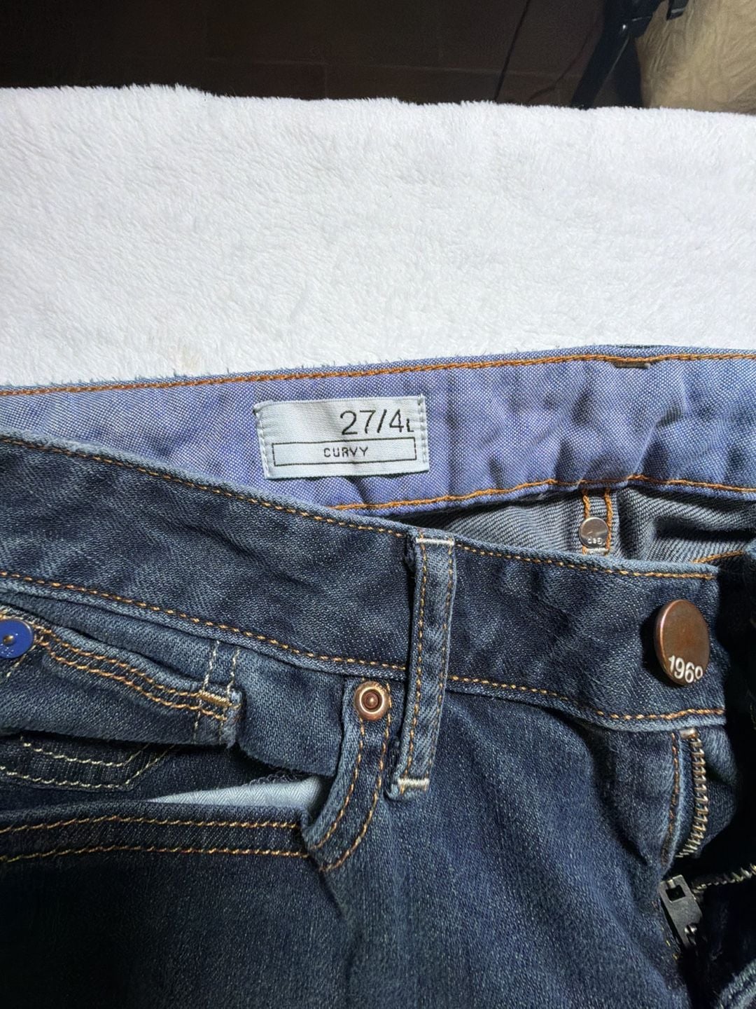 Gap 1969 Curvy Flare Blue Denim Jeans Size 27/4L 3