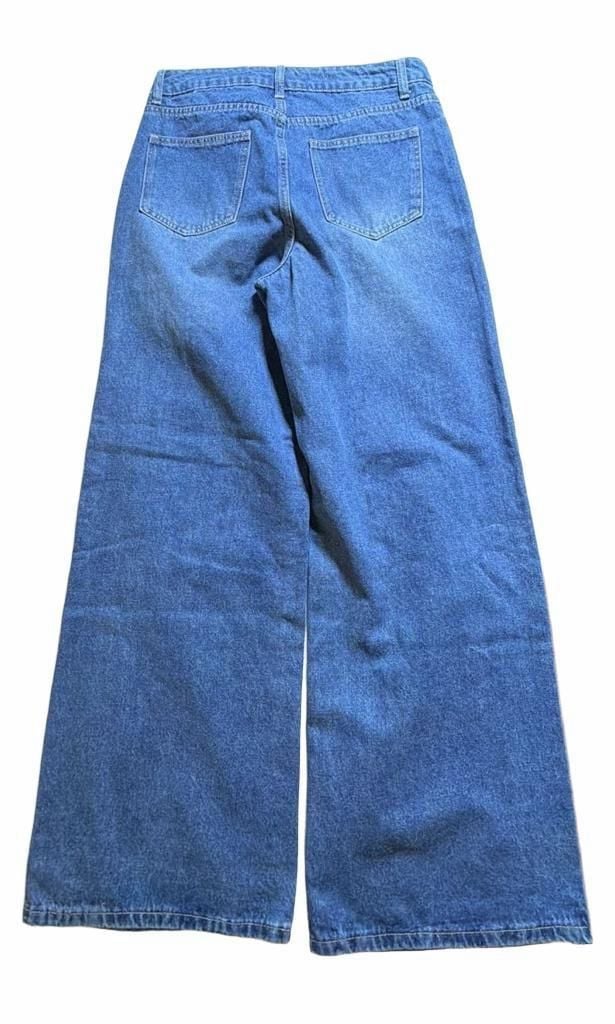 SHEIN Ripped Wide Leg Denim Jeans 4