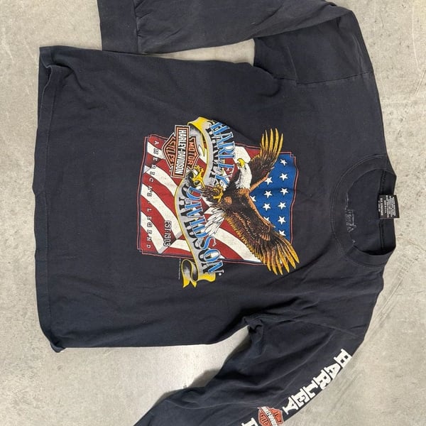 1992 Harley Davidson Littleton New Hampshire Long Sleeve T-Shirt Size L