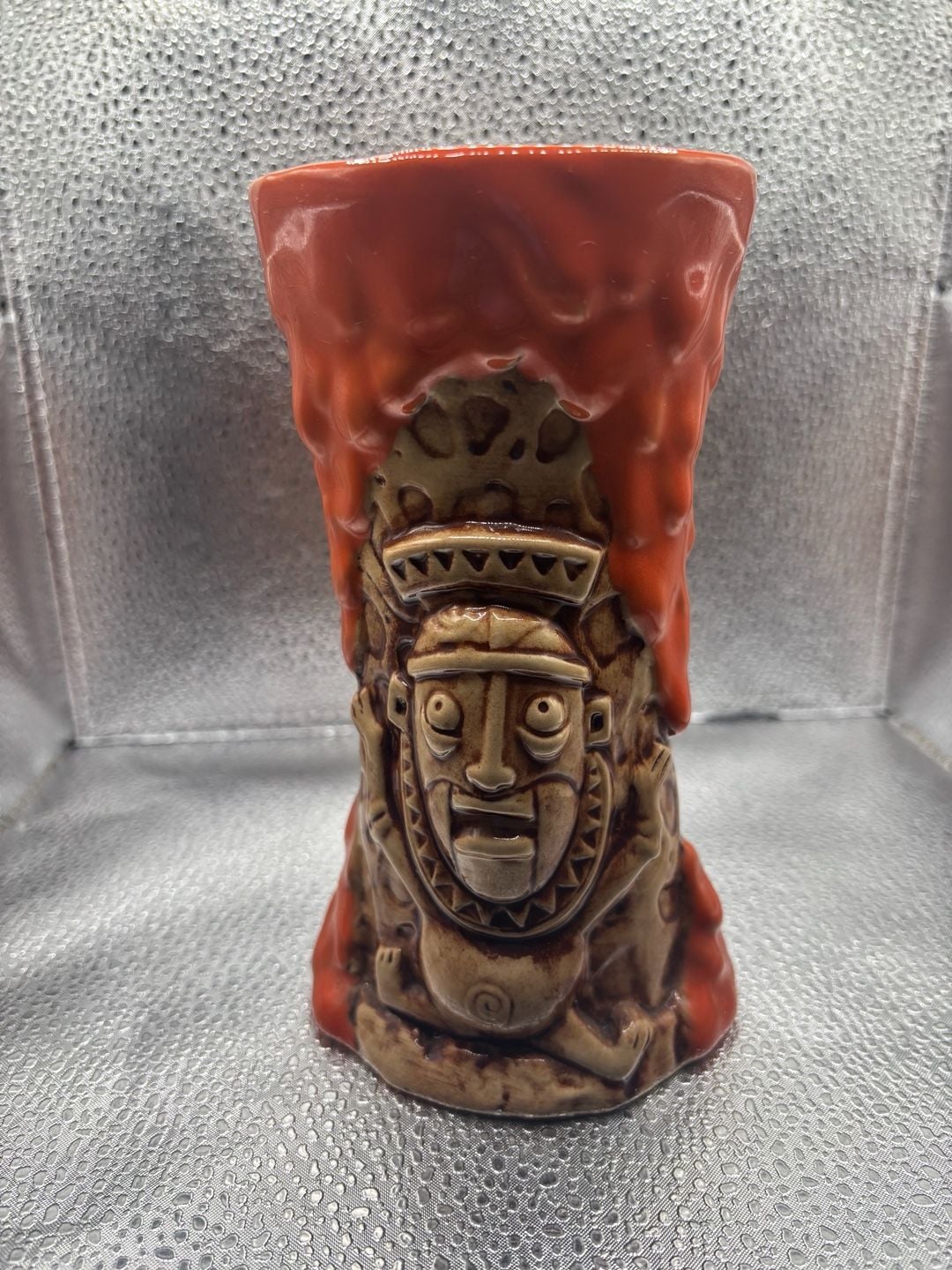 Disney Polynesian Trader Sam's Grog Grotto 1st Edition Red Krakatoa Tiki Mug 1