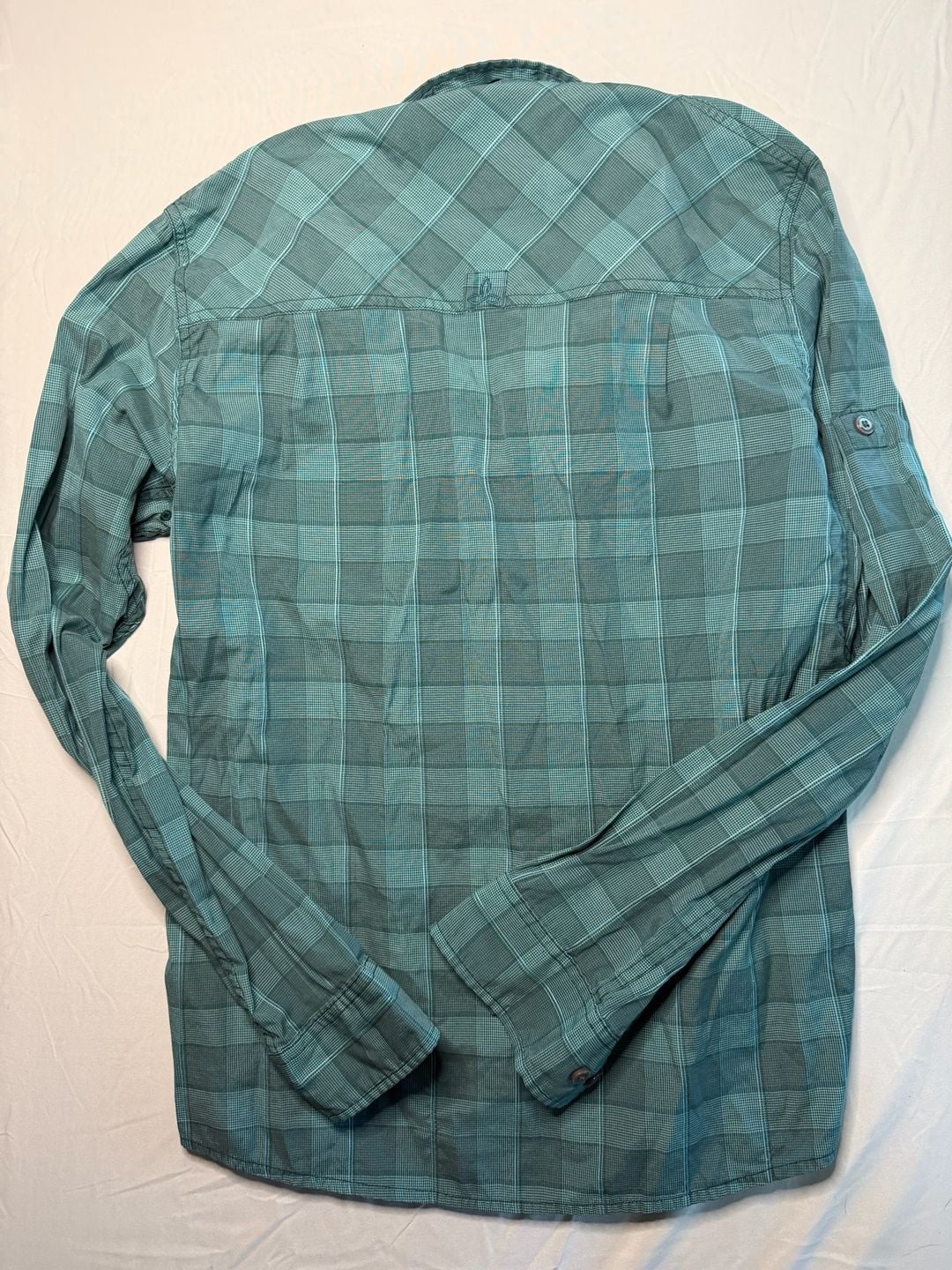 PrAna Green Plaid Patterned Button Up Shirt 4