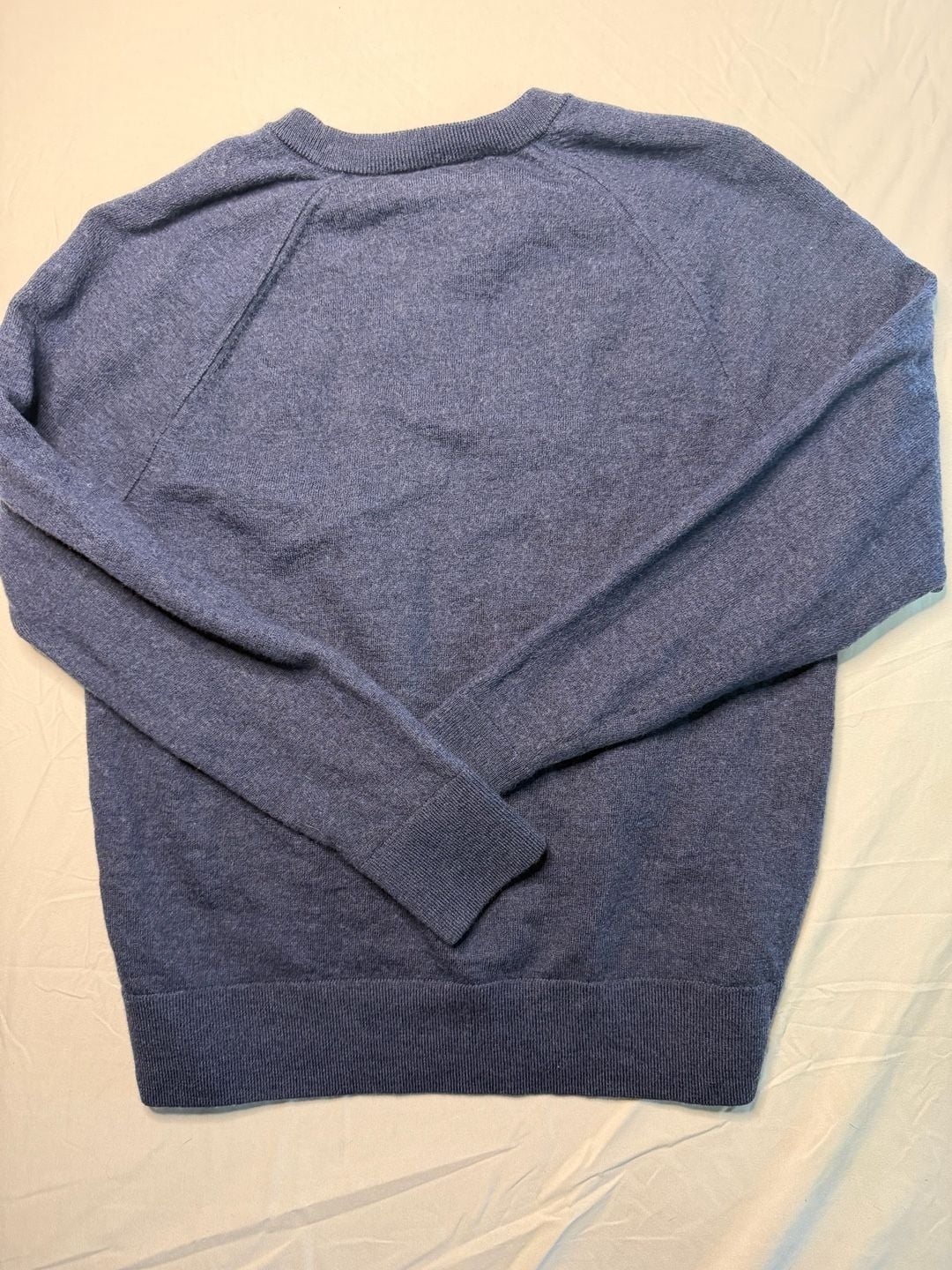 Banana Republic Italian Merino Yarn by Baruffa Blue Crew Neck Sweater Medium 4