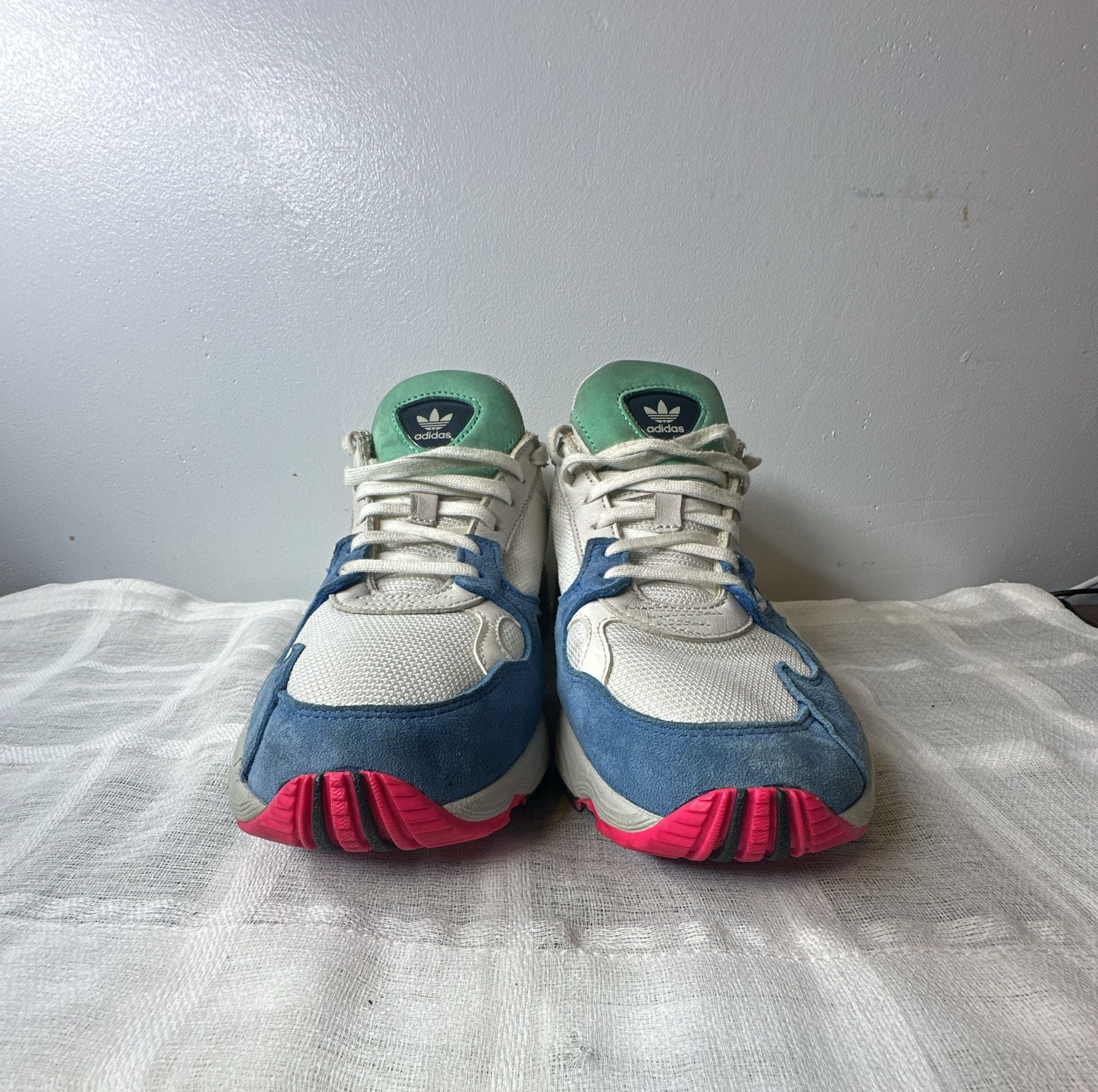 Adidas Originals Falcon W White Blue Green Yellow Chunky Shoes BB9174 2