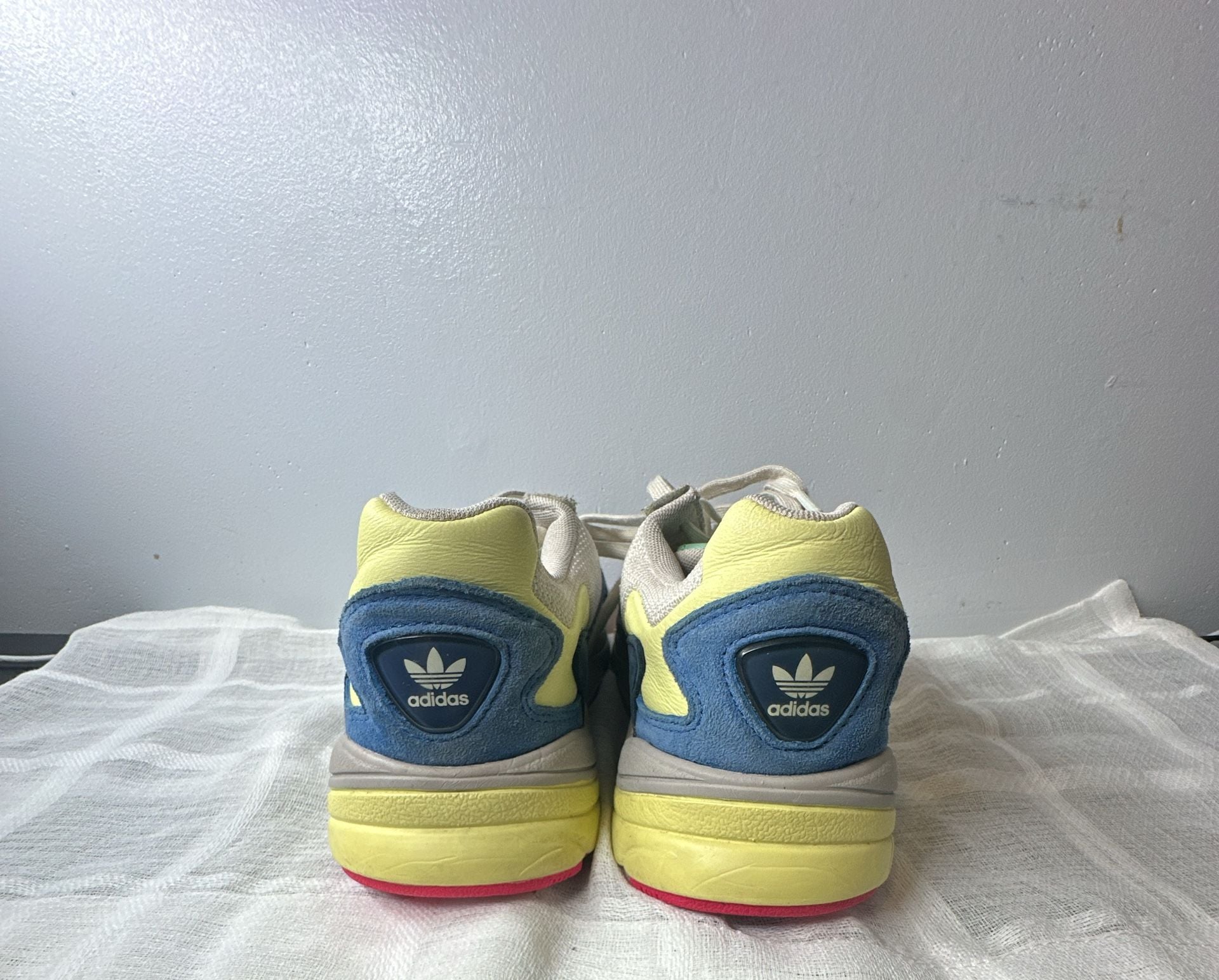 Adidas Originals Falcon W White Blue Green Yellow Chunky Shoes BB9174 6