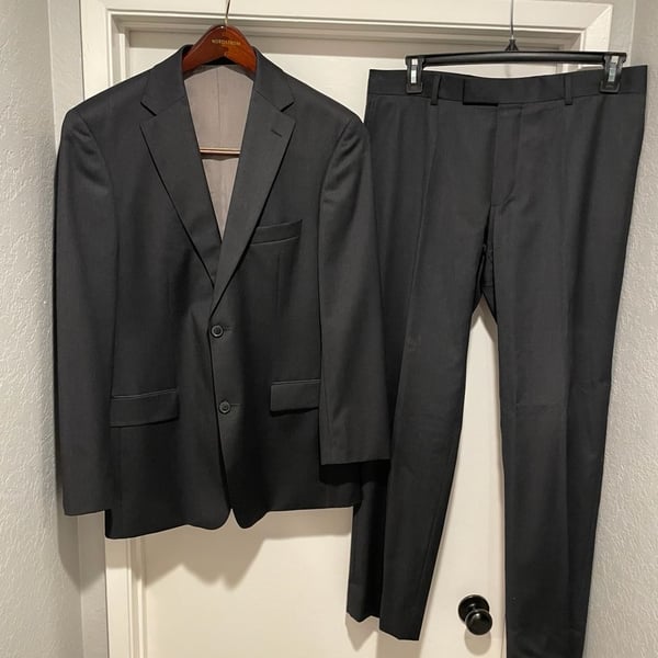 Hugo Boss Black Two-Piece Wool Suit Jacket and Pants Set