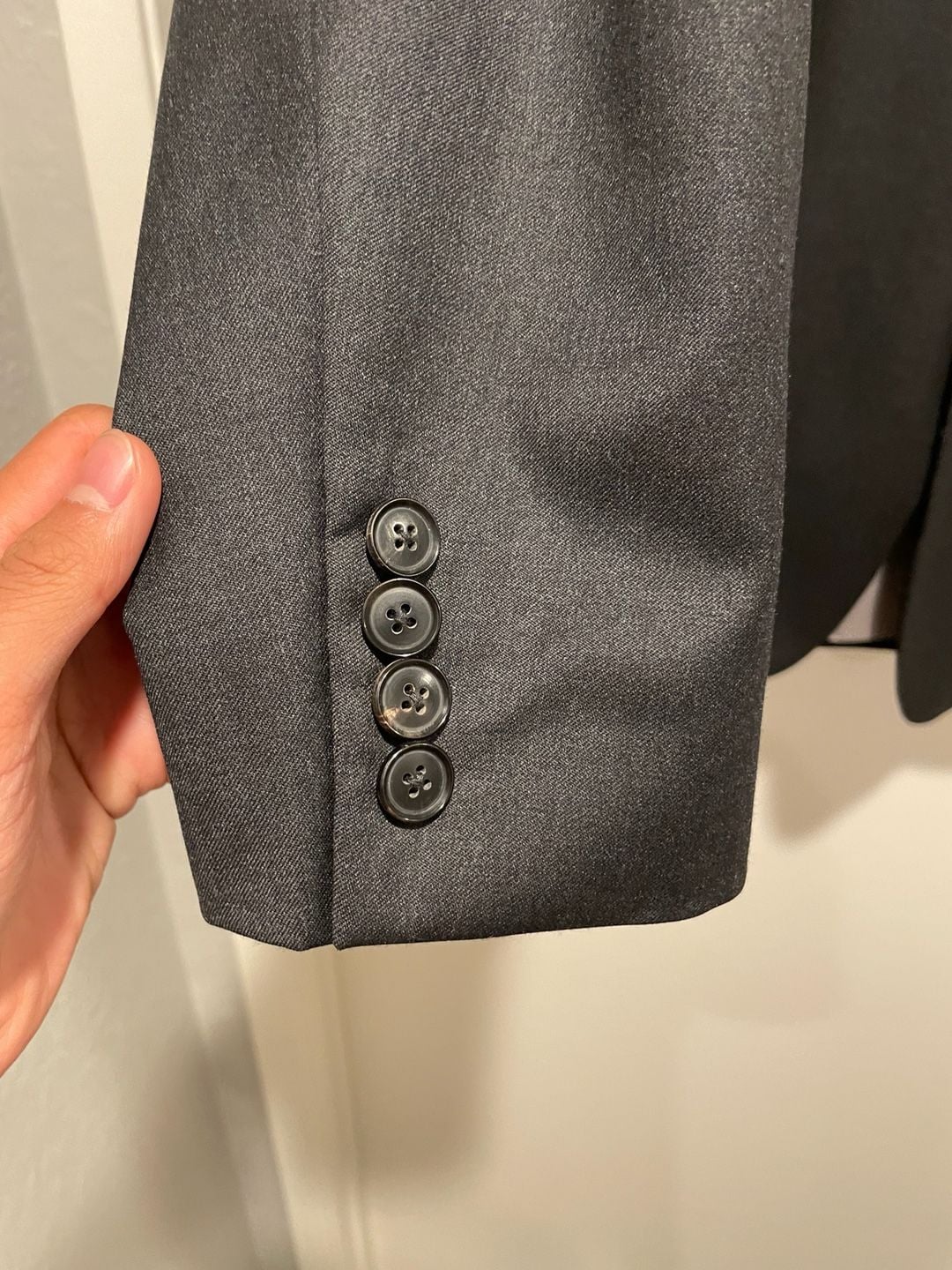 Hugo Boss Black Two-Piece Wool Suit Jacket and Pants Set 6