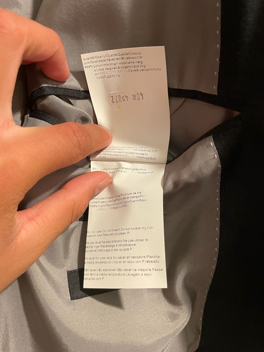 Hugo Boss Black Two-Piece Wool Suit Jacket and Pants Set 14