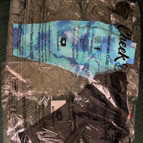 Cheek Boss blue tie-dye thong, TH115-53, NIP