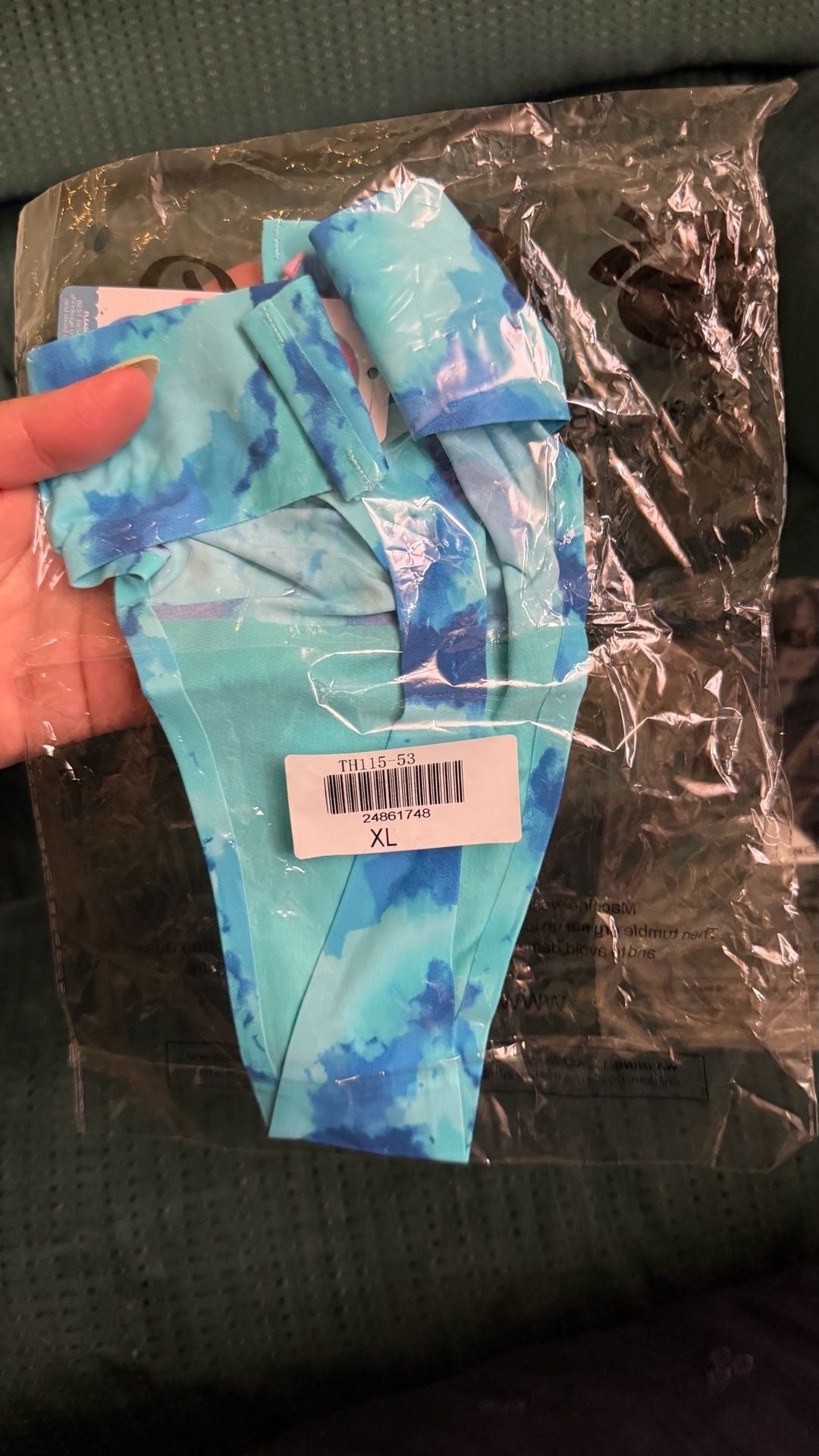 Cheek Boss blue tie-dye thong, TH115-53, NIP 3
