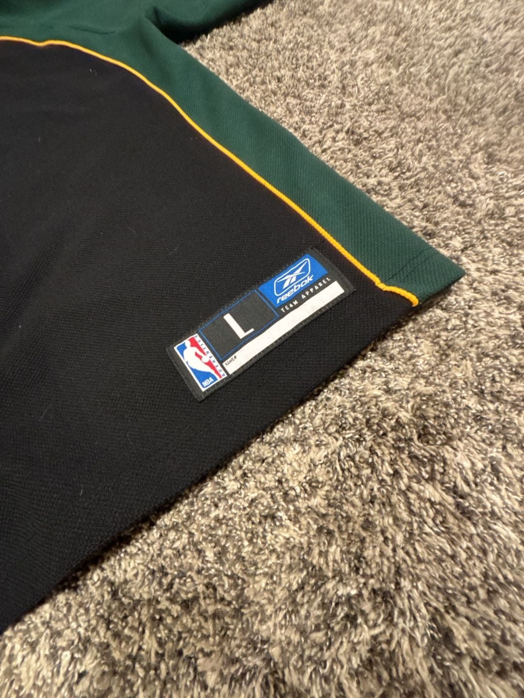 Vintage Reebok Seattle SuperSonics NBA Basketball Warm Up Shirt Men's Large 4