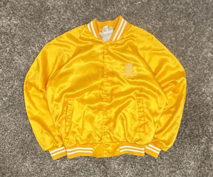 Vintage 1987 Pan Am Games Indianapolis Hartwell Yellow Bomber Jacket Medium 2