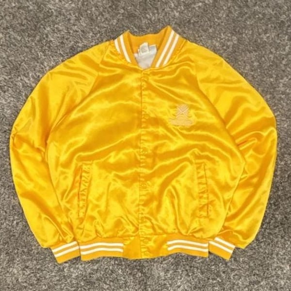Vintage 1987 Pan Am Games Indianapolis Hartwell Yellow Bomber Jacket Medium