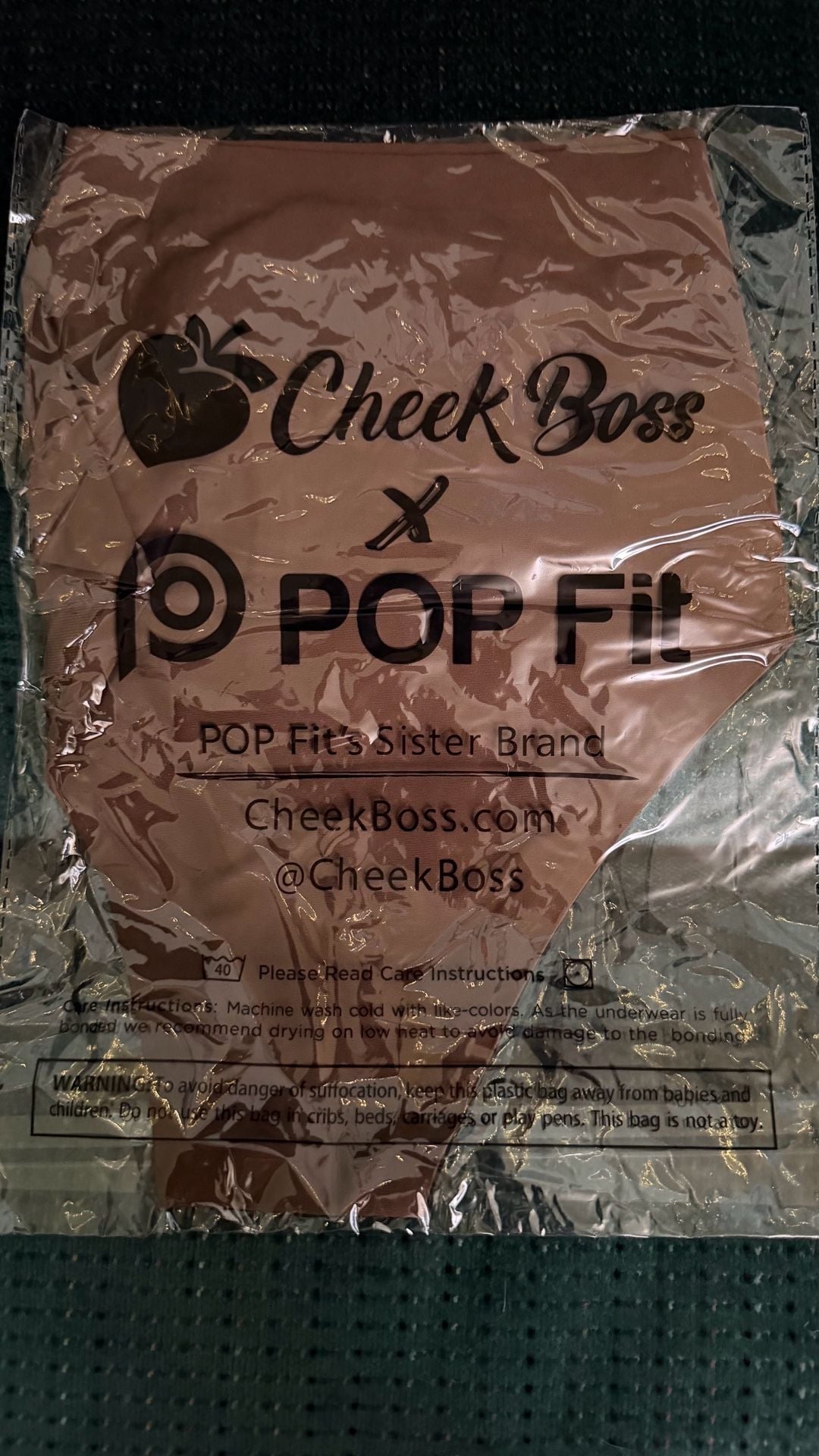 Cheek Boss x POP Fit Brown Nude Thong Women’s 2XL New in Package 1