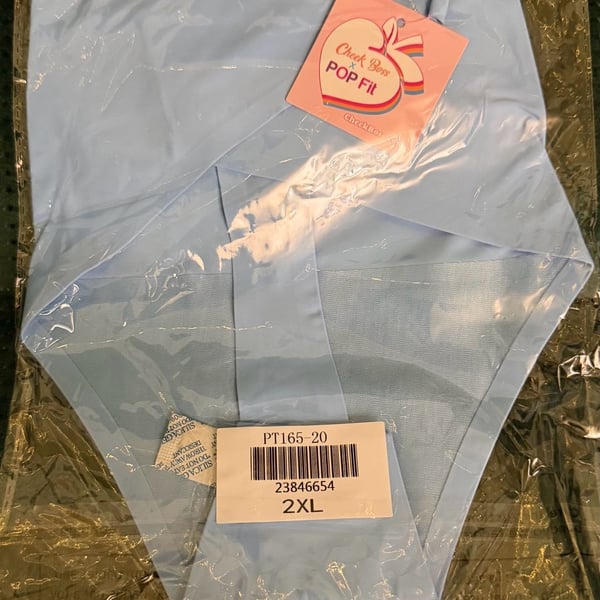 Cheek Boss x POP Fit Seamless High-Waisted Thong Panty 2XL Light Blue
