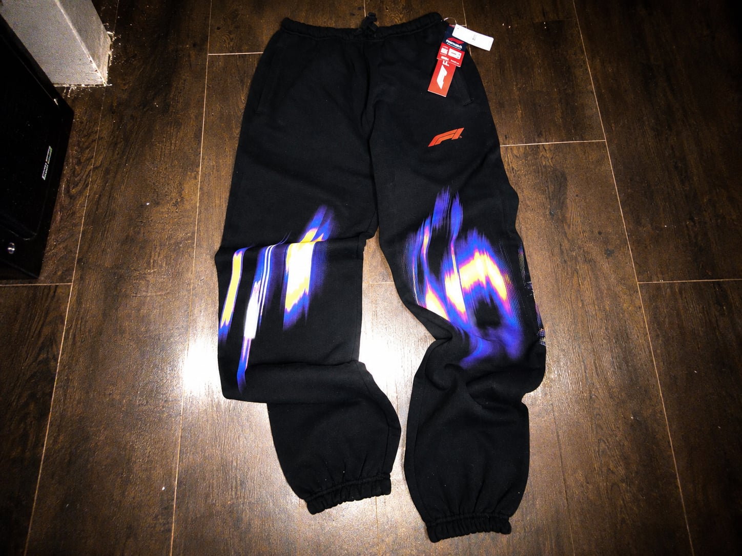 PacSun Formula 1 Graphic Fleece Sweatpants Black NWT 3