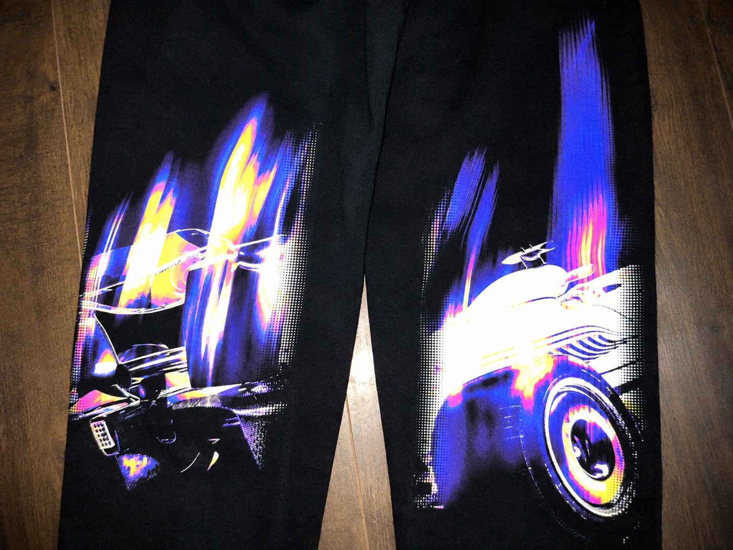 PacSun Formula 1 Graphic Fleece Sweatpants Black NWT 10