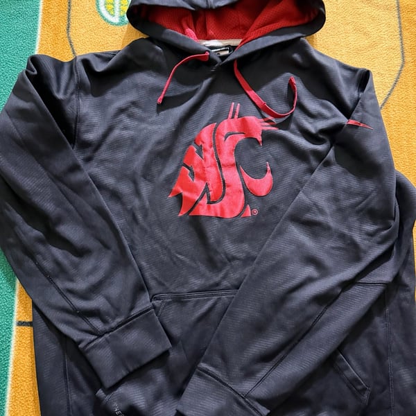 Nike Washington State Cougars WSU Therma-FIT Pullover Hoodie Sweatshirt