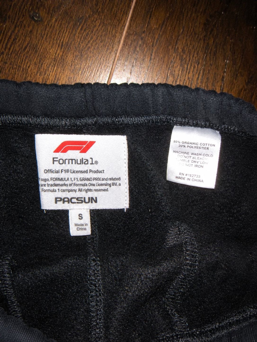 PacSun Formula 1 Graphic Fleece Sweatpants Black NWT 7