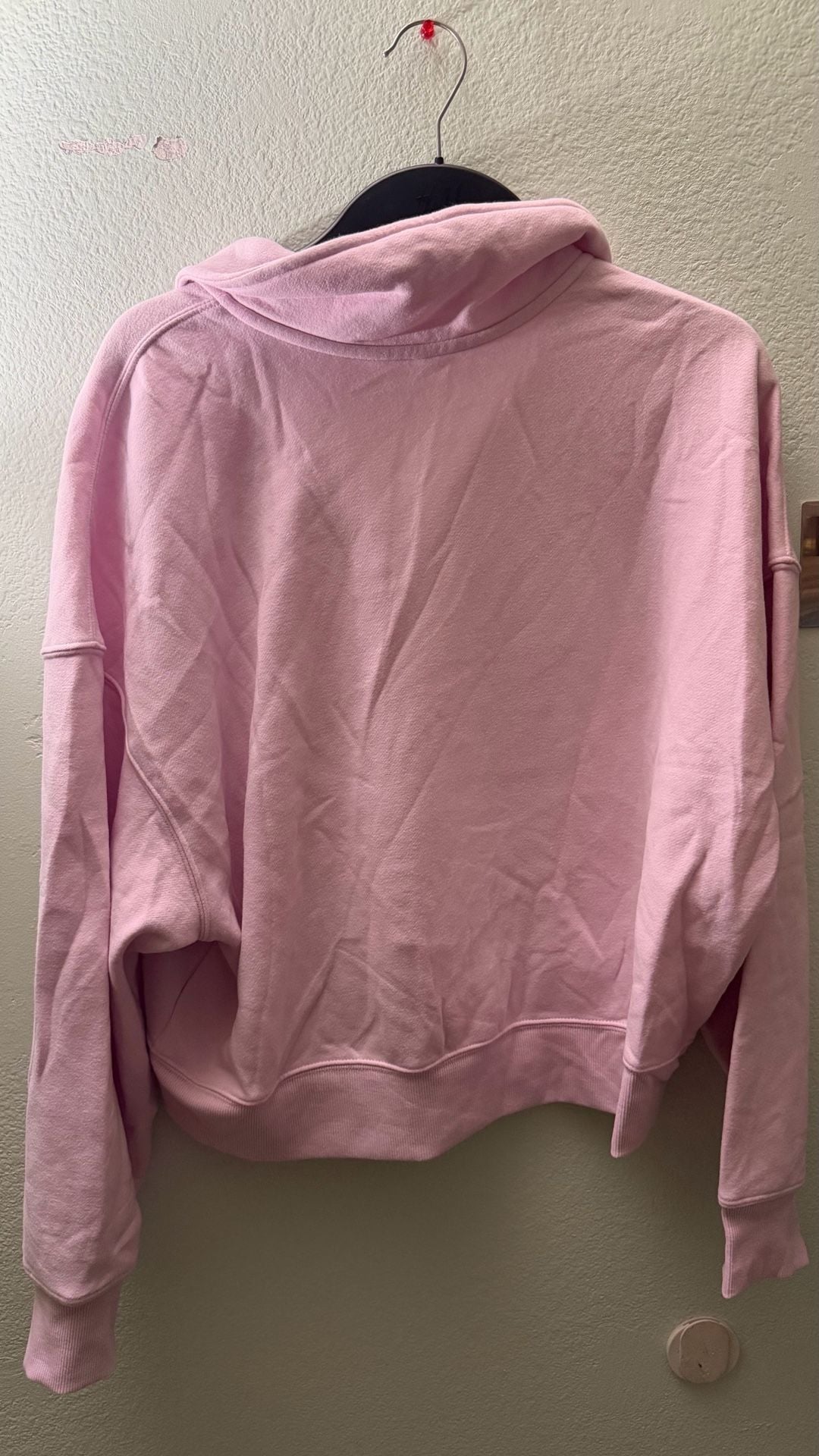DKNY Sport Women’s XL Pink Collared Pullover Sweatshirt Embroidered Logo 6