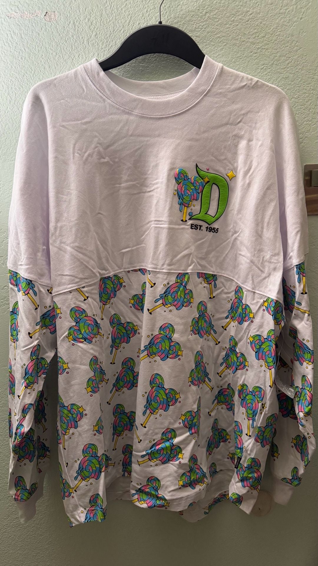 Disneyland Resort Mickey Lollipop Spirit Jersey Long Sleeve Shirt White 2