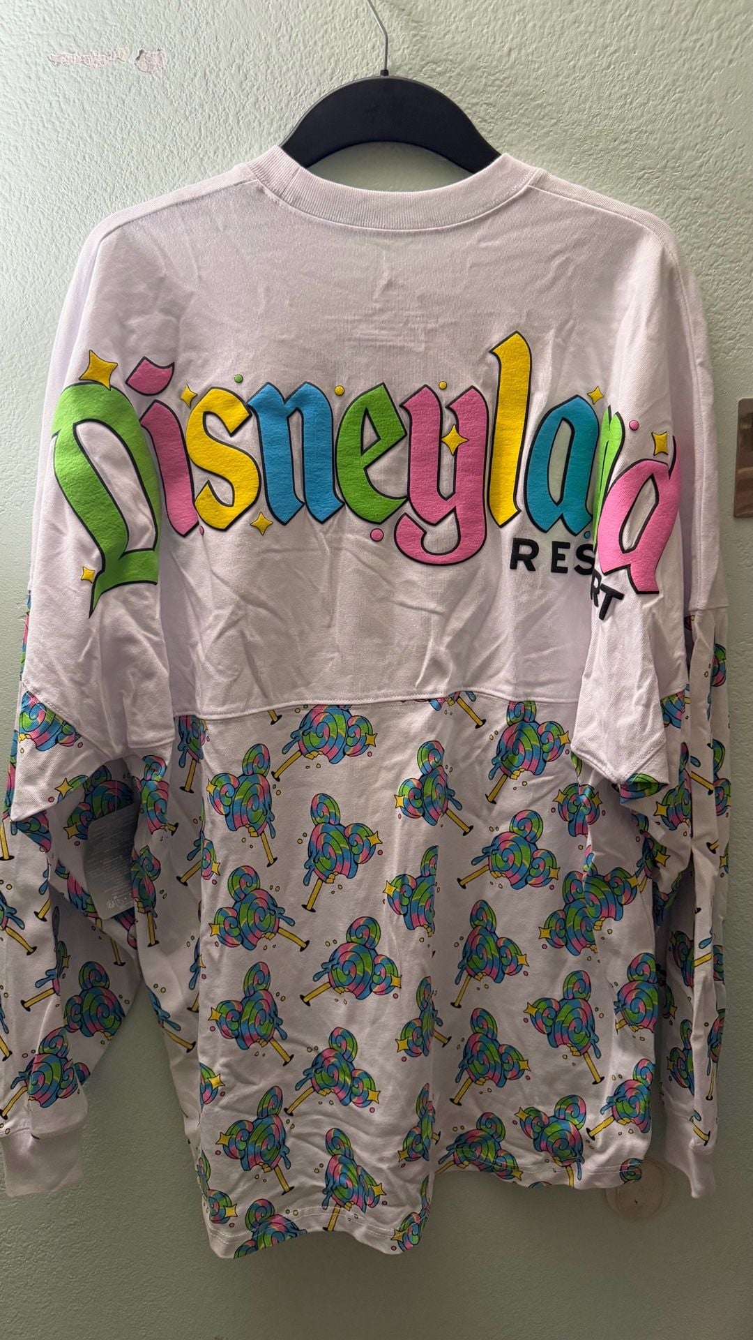 Disneyland Resort Mickey Lollipop Spirit Jersey Long Sleeve Shirt White 7