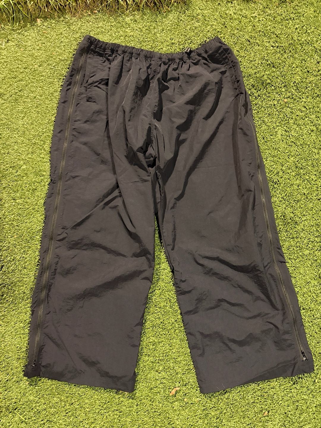 Hidden Sea Black Nylon Track Pants Size 2XL With Side Zippers 2