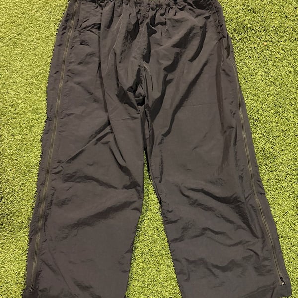 Hidden Sea Black Nylon Track Pants Size 2XL With Side Zippers