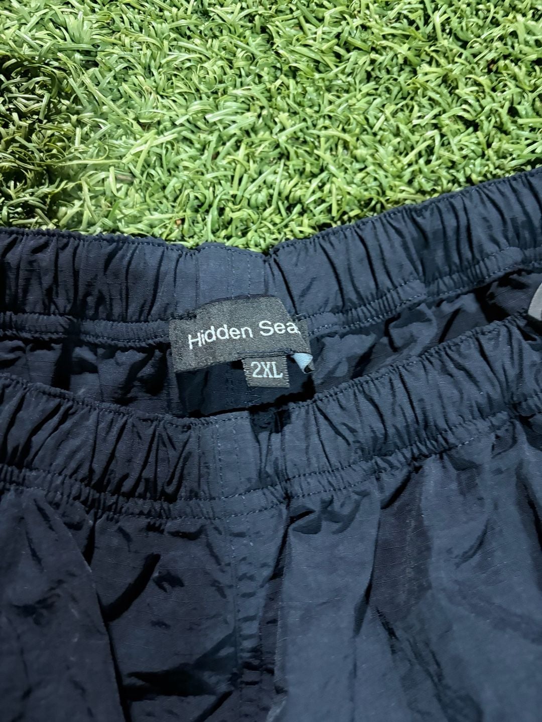 Hidden Sea Black Nylon Track Pants Size 2XL With Side Zippers 5