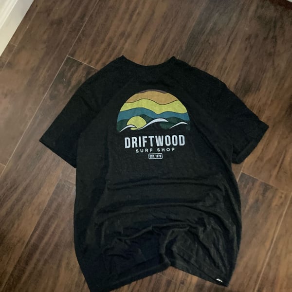 Techstyles Sportwear Driftwood Surf Shop Sunset Wave Graphic T-Shirt