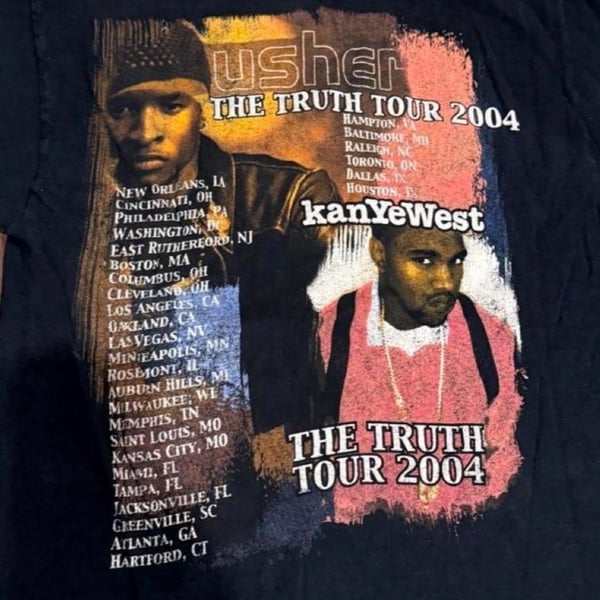Vintage Fruit of the Loom Usher and Kanye West The Truth Tour 2004