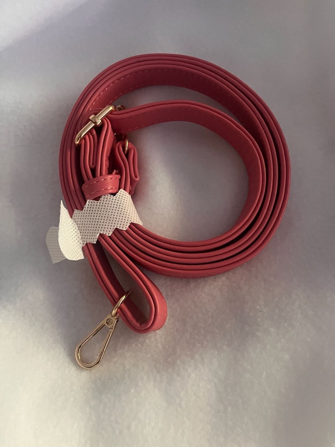 Adjustable Faux Leather Crossbody Handbag Replacement Strap in Pink Red 1