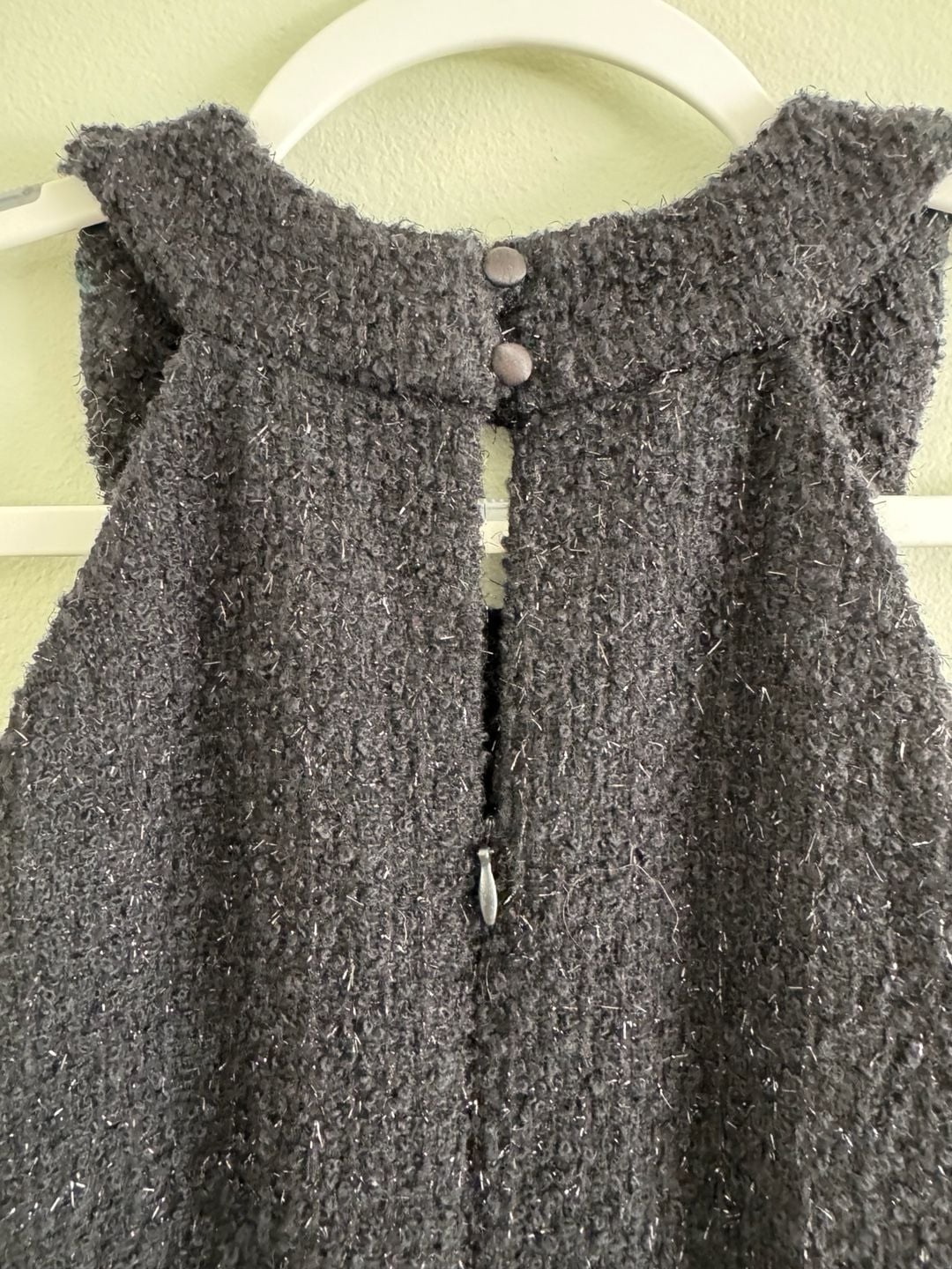 INC International Concepts Black Tweed Wool Blend Halter Dress Size 0 4