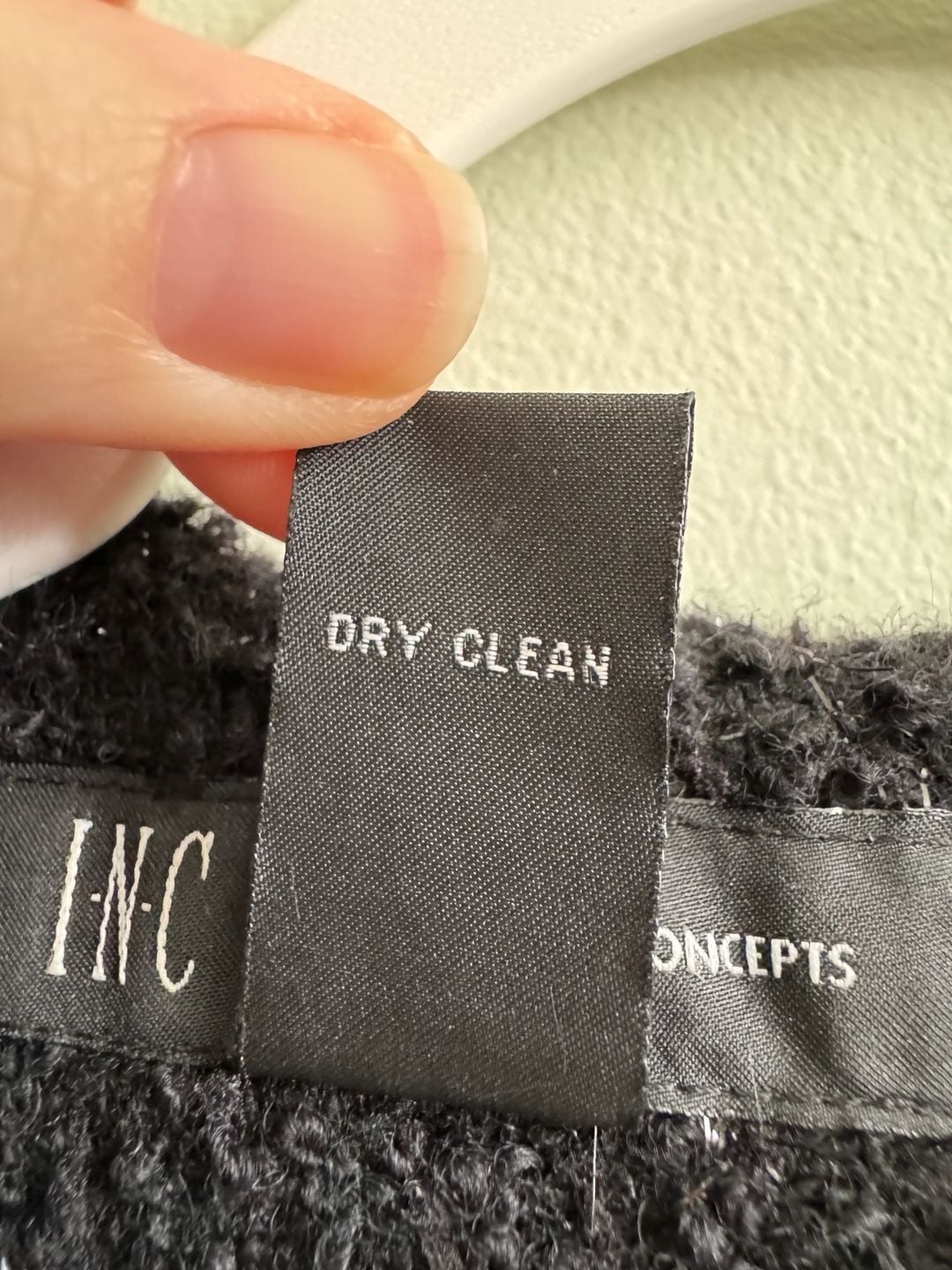 INC International Concepts Black Tweed Wool Blend Halter Dress Size 0 6