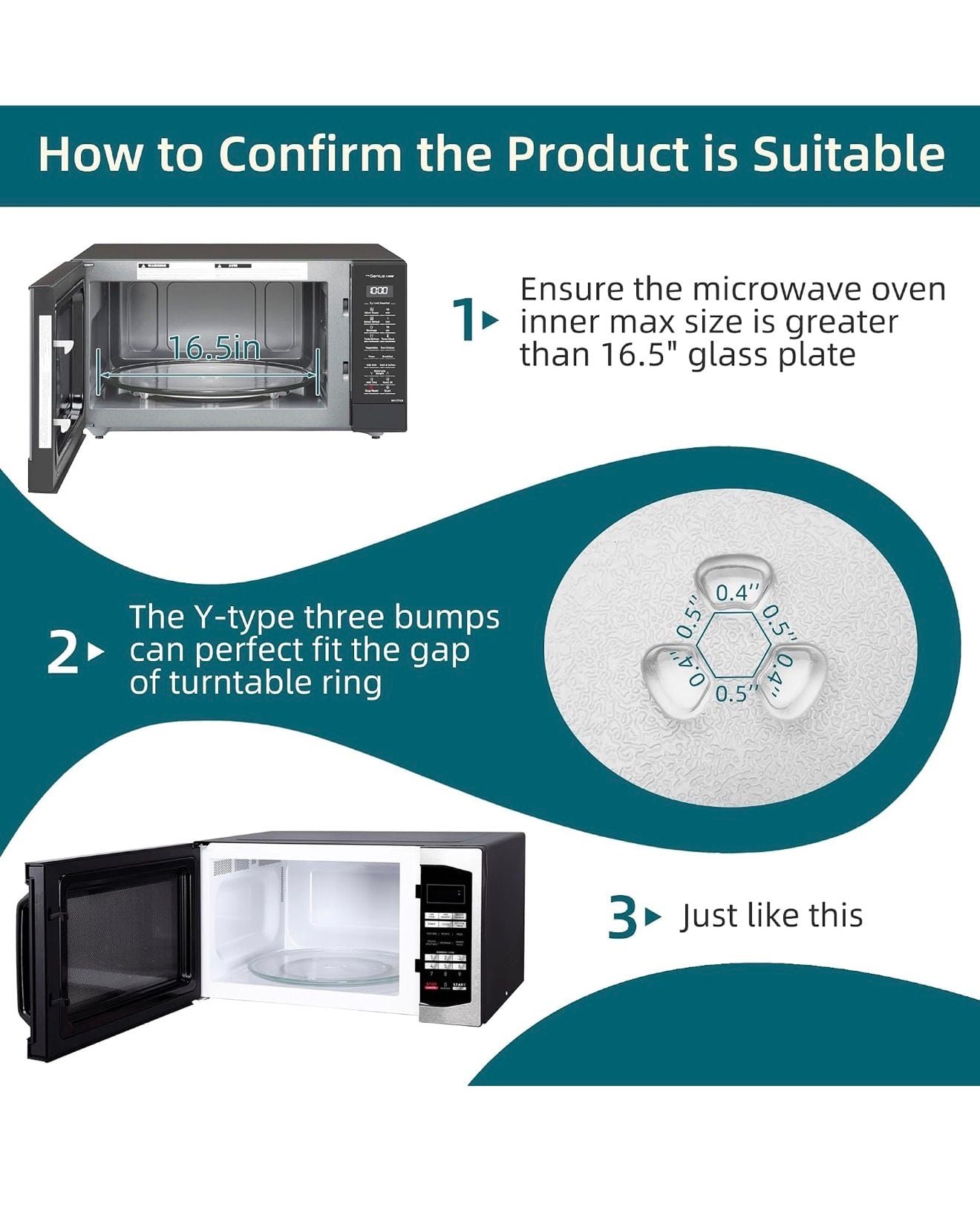  16.5 inch Microwave Glass Plate Replacement 8