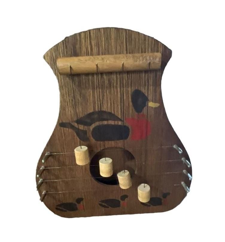 Vintage Hand Crafted Wooden Door Harp Chime 1