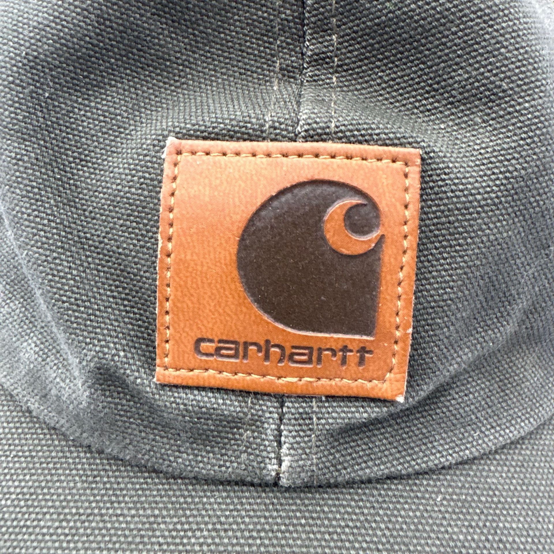 VTG 90s Carhartt A74MOS Moss Green Rare Color And Style Trucker Hat Canvas Mesh USA 3