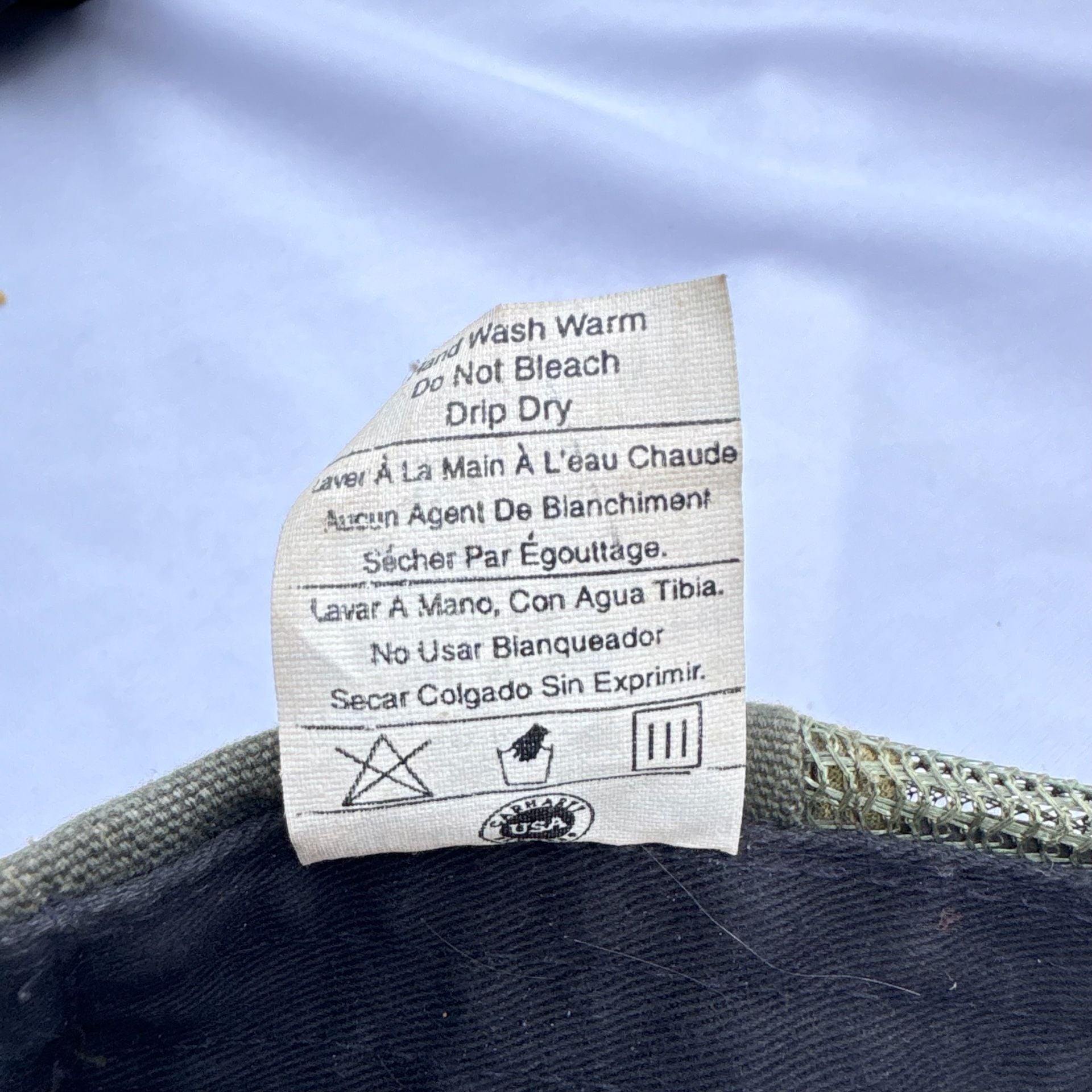 VTG 90s Carhartt A74MOS Moss Green Rare Color And Style Trucker Hat Canvas Mesh USA 8